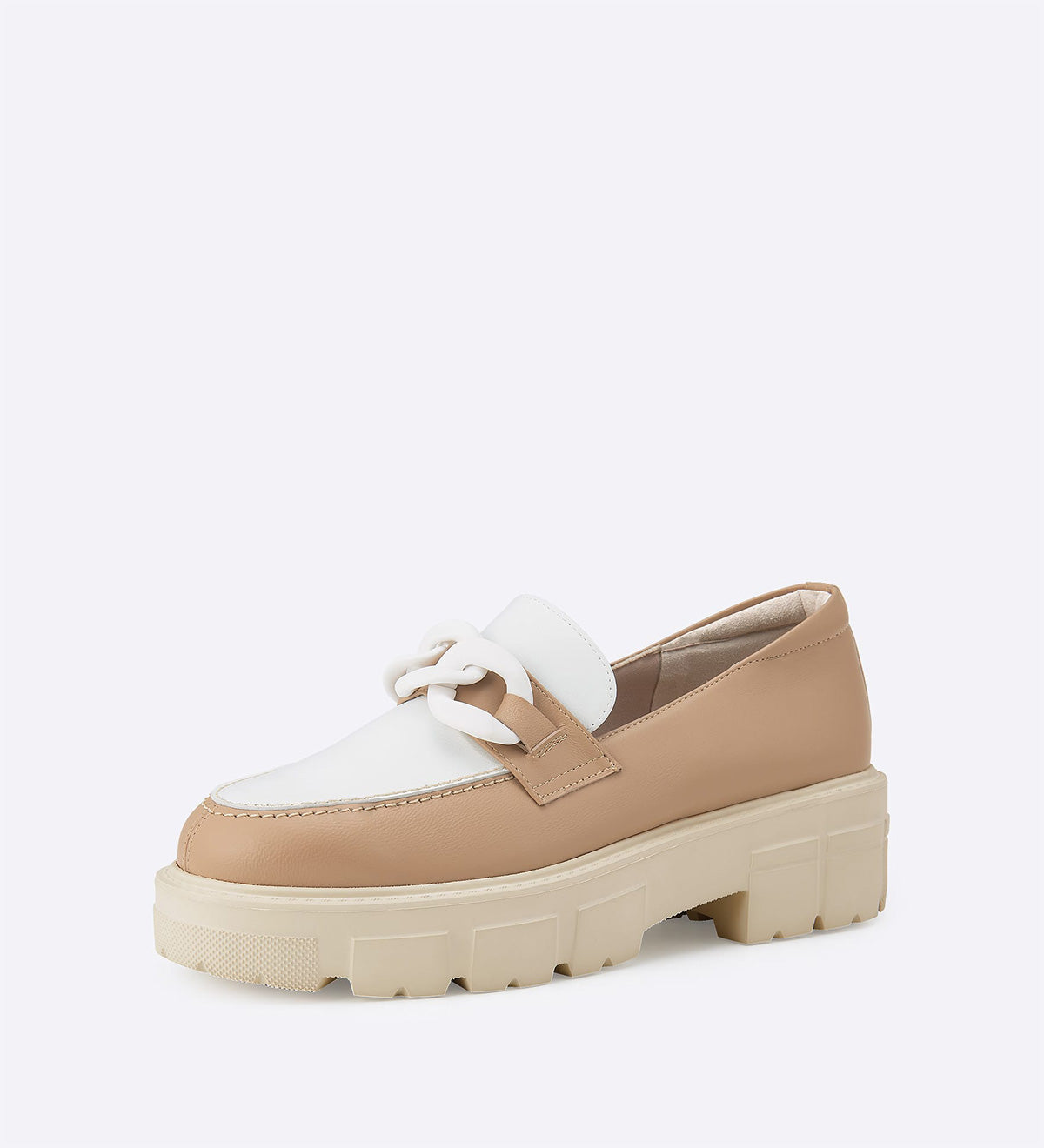 Loafer Bianca em couro liso