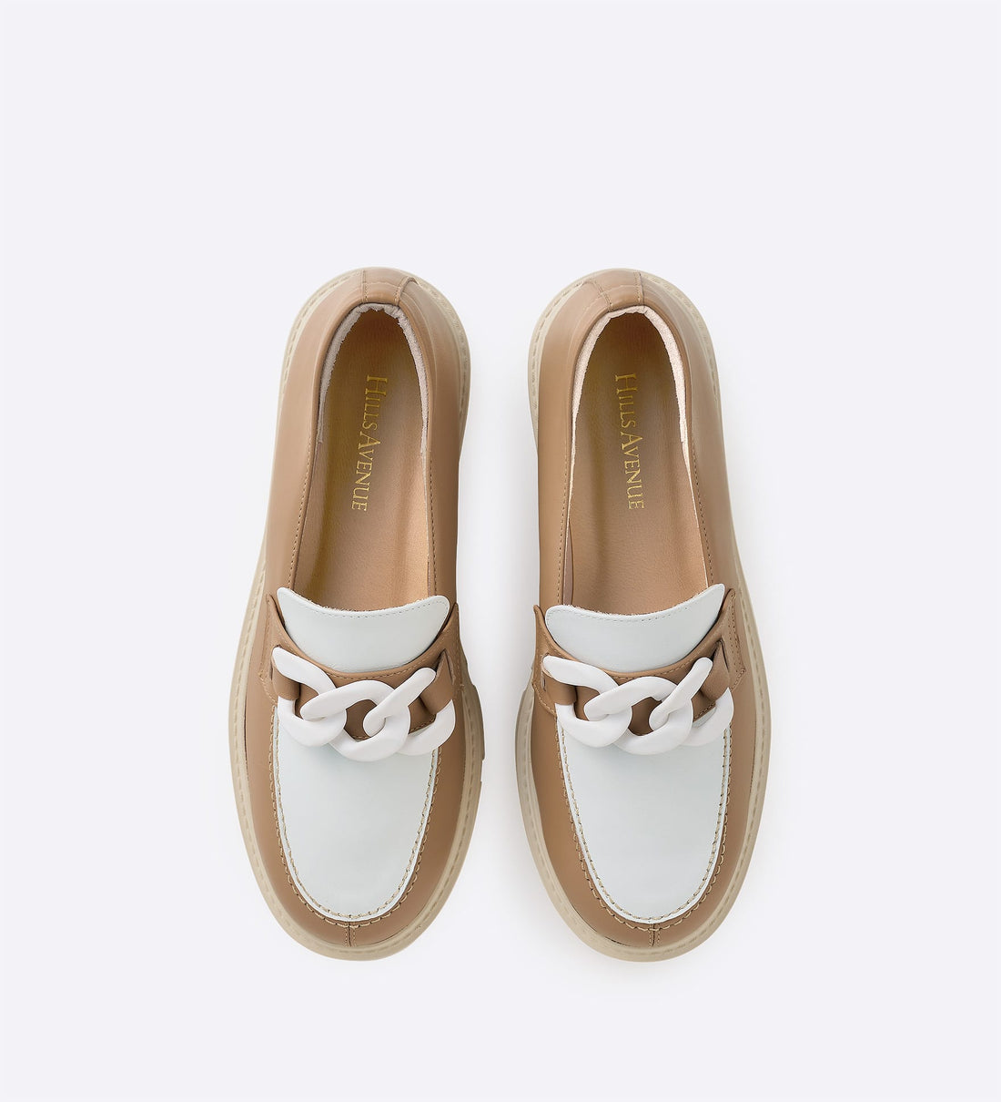 Loafer Bianca em couro liso