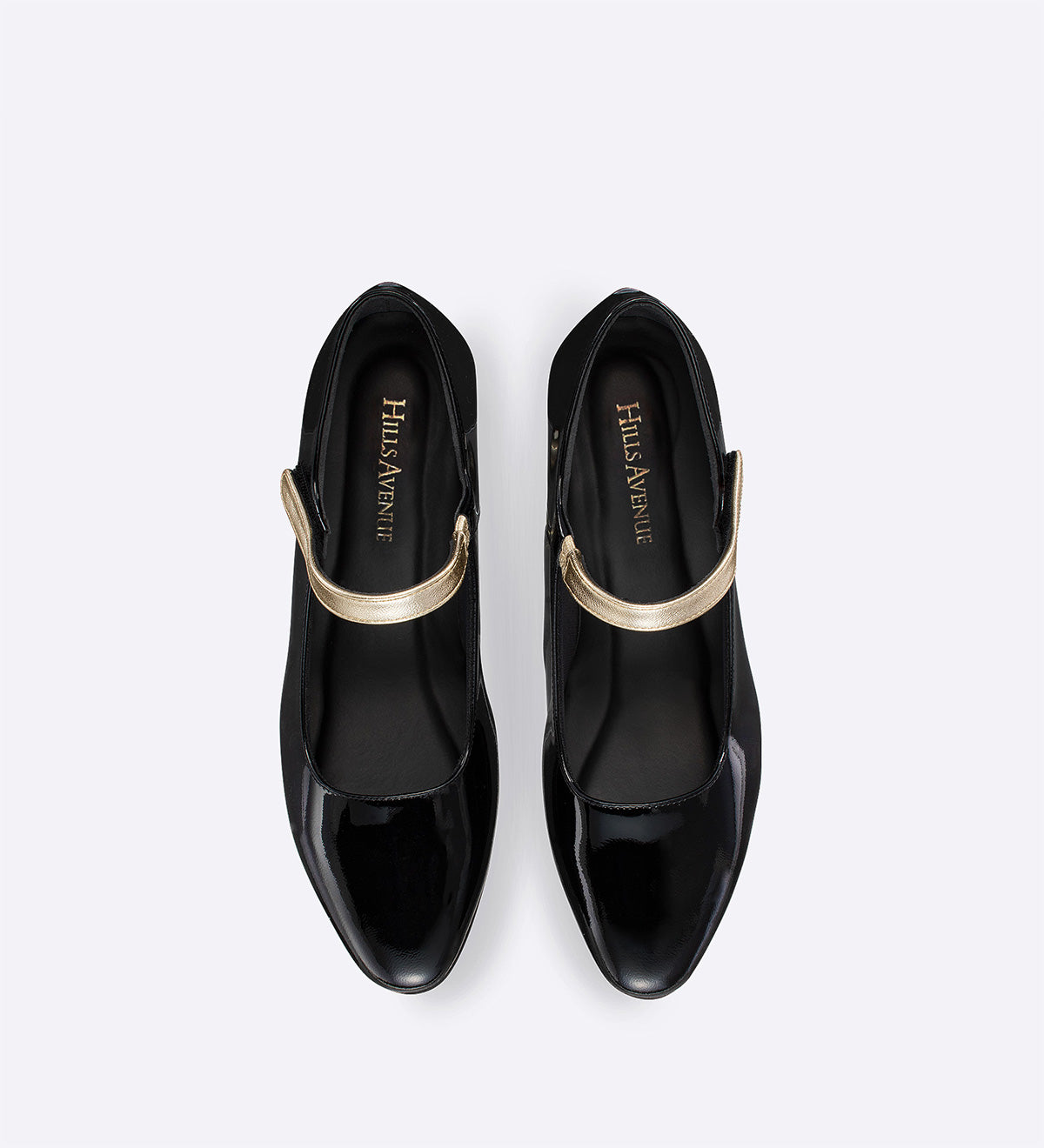 Salto Mary Jane em couro envernizado