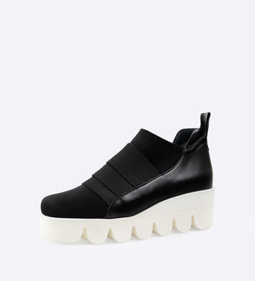 Sneaker Ross em couro com ajuste elástico