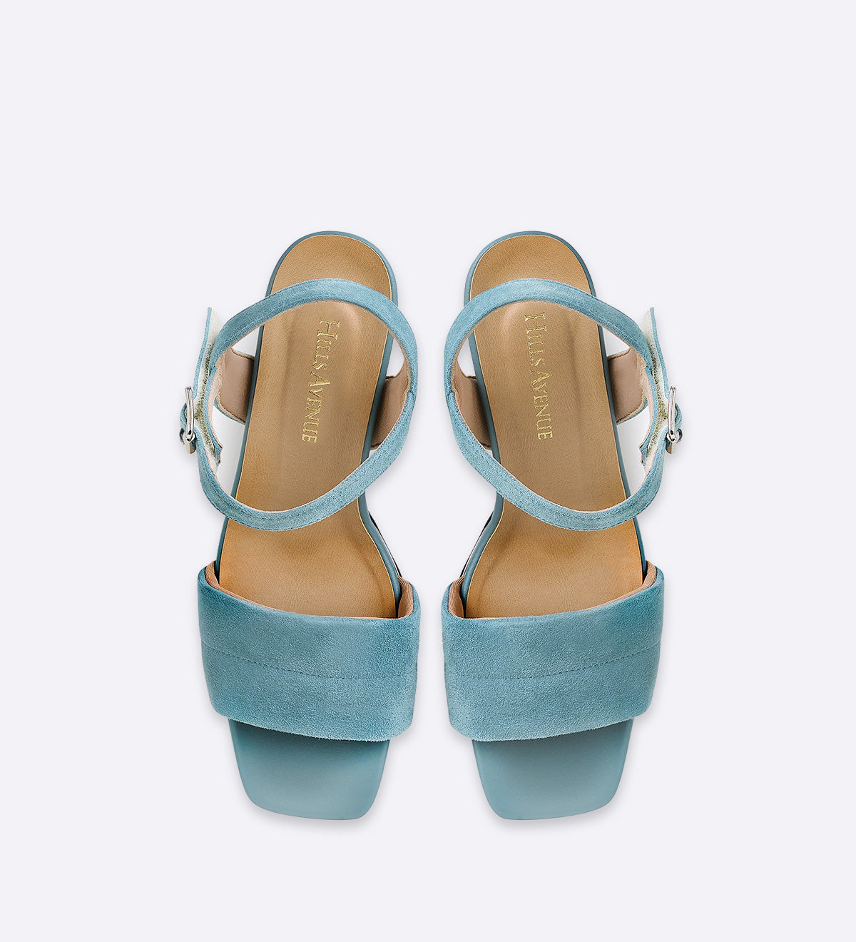 Sandália Sicilia em couro com salto prata