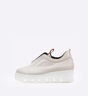 Sneaker Sydney em couro marfim